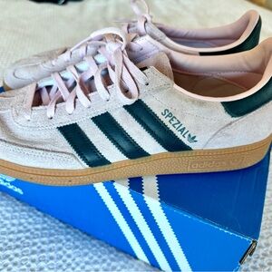 Adidas Handball Spezial Pink and Navy Sneakers